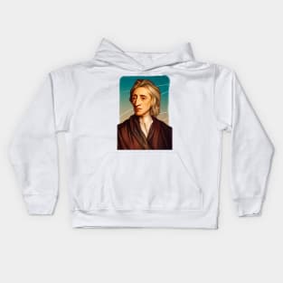 English Philosopher John Locke illustration Kids Hoodie